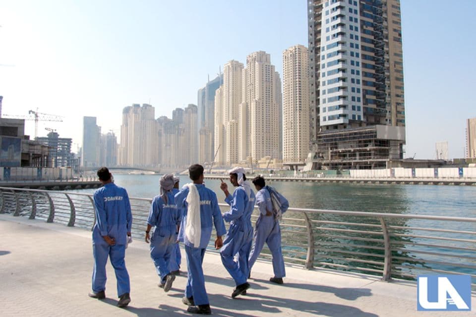 Indian construction workers abroad