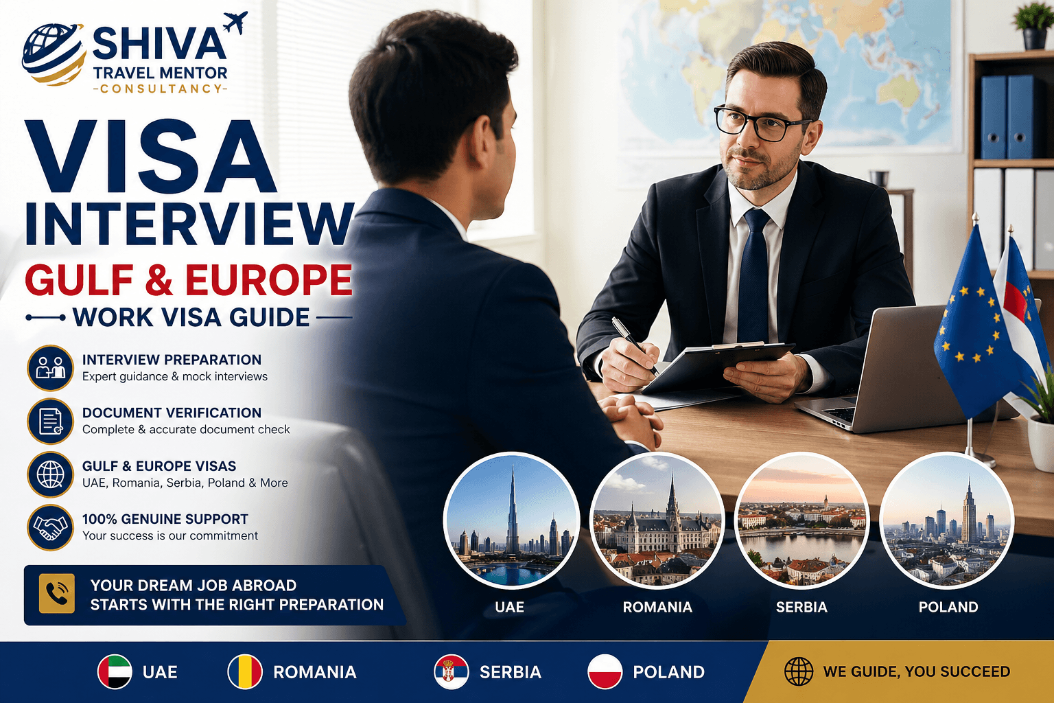Visa Interview Guide 2026: Gulf & Europe Work Visa Interview Tips (UAE, Serbia, Romania & More)